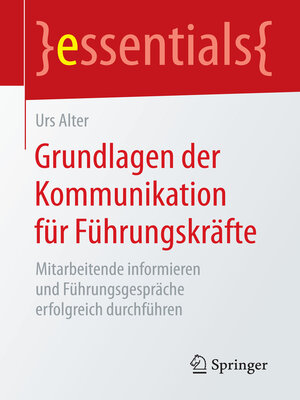 cover image of Grundlagen der Kommunikation für Führungskräfte